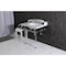 Kingston Brass 30 Carrara Marble Console Sink with Acrylic Legs, Marble WhitePolished Nickel LMS3030MASQ6 - alternate 2